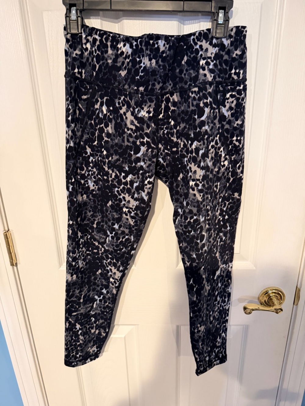 Sweaty Betty Black & White Leopard Print Leggings